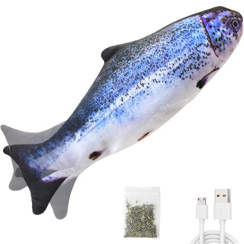 Electric Moving Fish Cat Toy with Built-in touch sensor