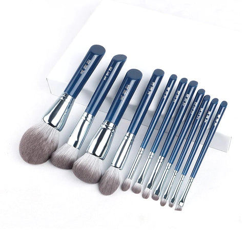 Eye Shadows Makeup 11 Pcs super soft fiber Brush Set