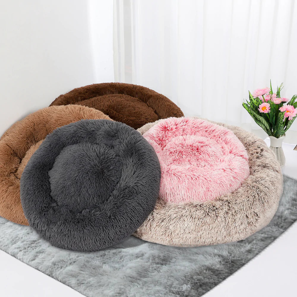 The Calming Donut Round Soft Cat and Dog Bed