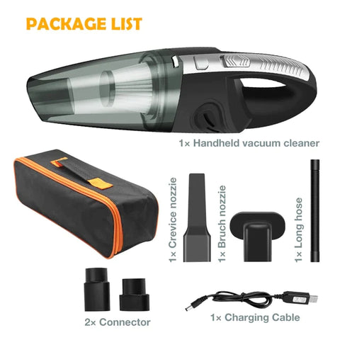 Portable Car Vacuum Cleaner High Power Handheld Kit for Cleaning Car Interior