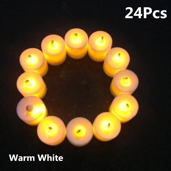 48-Pack Battery LED Tea Lights Candles Bulk