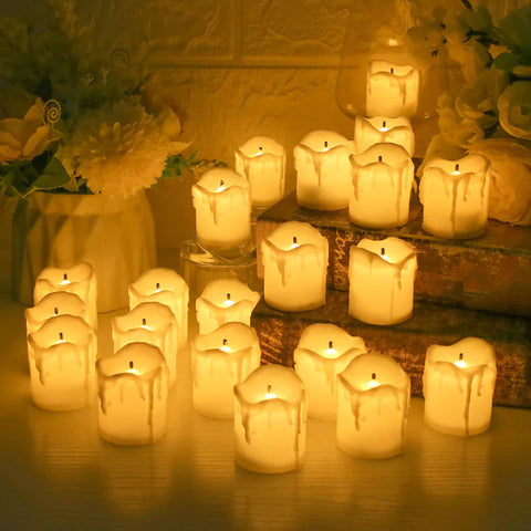 24 Piece LED Flameless Candles Tea Light with Remote Control