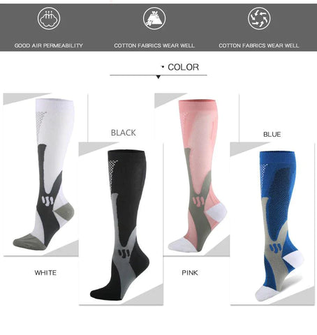 Premium Compression Socks (20-30mmHg) for Men & Women