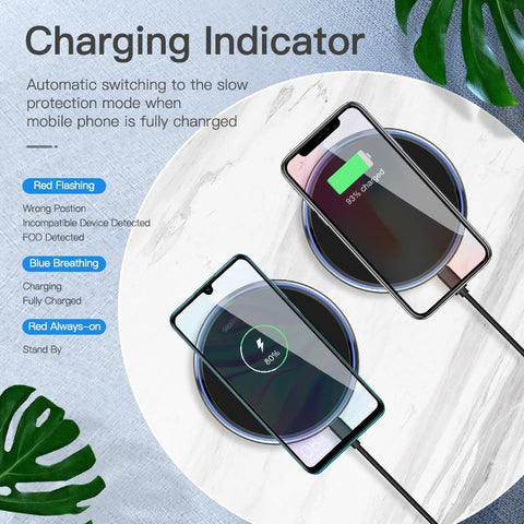 Qi-Certified 10W Fast Wireless Charging Pad