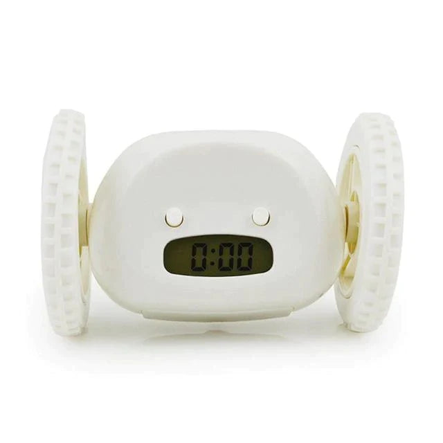 Runaway Digital Alarm Clock Evofine White 