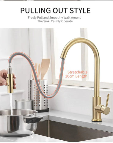 Single-Handle Touch Kitchen Sink Faucet