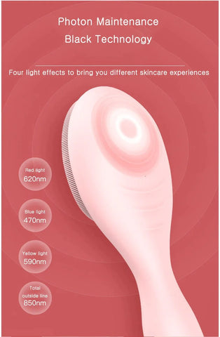 Smart Facial Cleansing Device with Silicone Brush