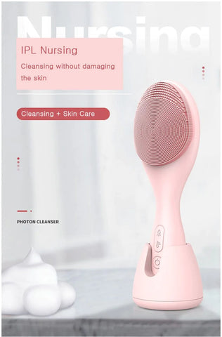 Smart Facial Cleansing Device with Silicone Brush