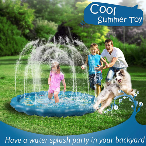 Splash Pad Sprinkler for Kids Toddlers 68" Splash Water Pad