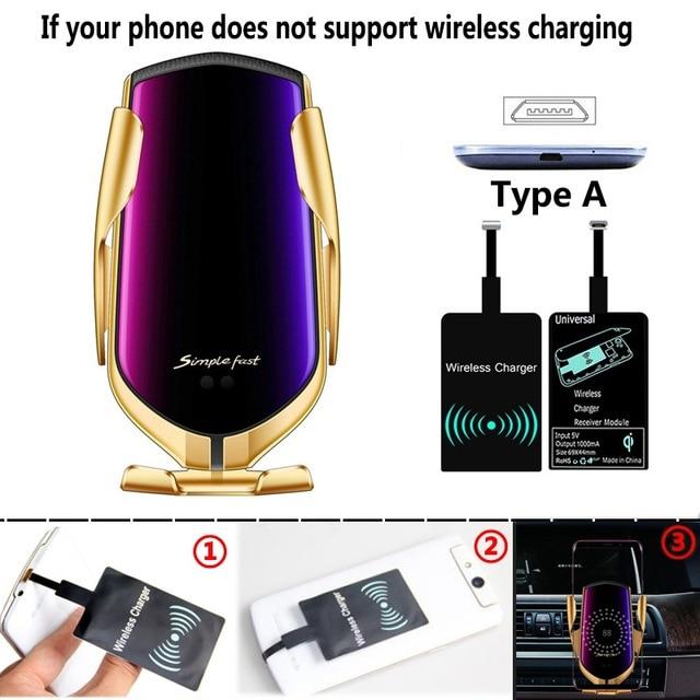The Original Car Clamp Wireless Charging Dock Wireless Charger EvoFine Gold TYPE A 