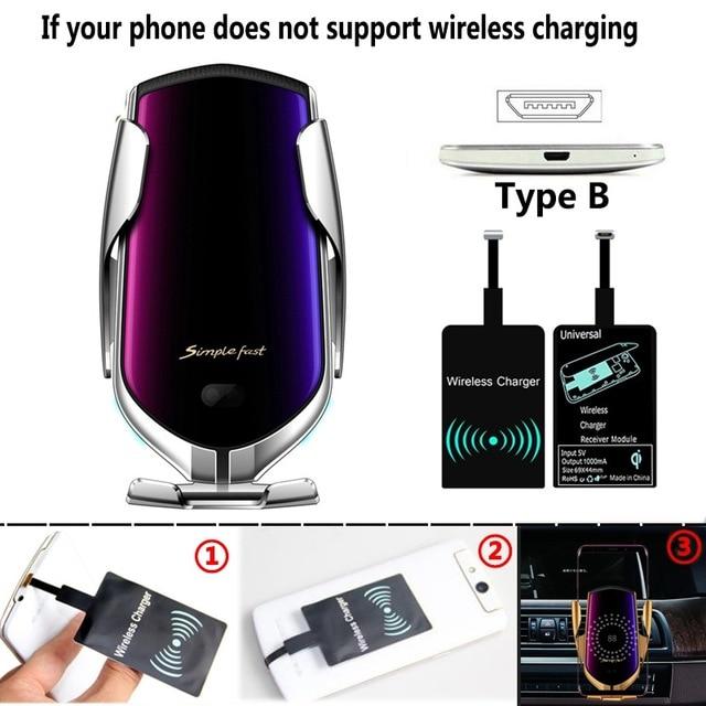 The Original Car Clamp Wireless Charging Dock Wireless Charger EvoFine Silver TYPE B 