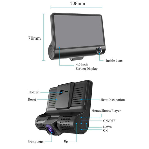 Three Way Car DVR