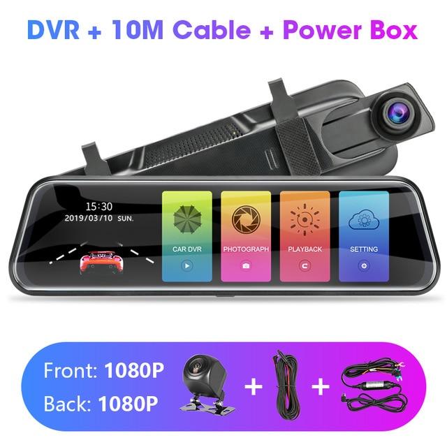 Touch Screen 1080P Car DVR Car Electronics EvoFine T29S 10m power box NO TF Card 