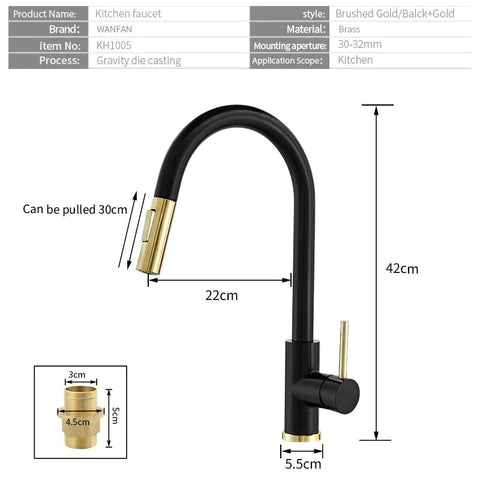 Touchless Kitchen Faucet, Touch-on Activation Kitchen Sink Faucets