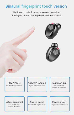 True Touch Control Wireless Earbuds