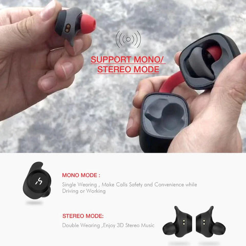 True Wireless Bluetooth Waterproof Handsfree Earphone