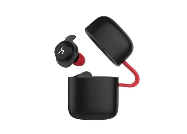 True Wireless Bluetooth Waterproof Handsfree Earphone Earphone EvoFine Black Red 