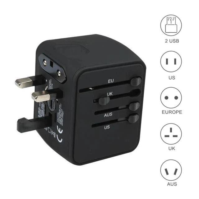 Universal Travel Adapter Evofine Black 