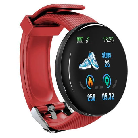 Waterproof Bluetooth Smart Watch For Android Ios Smartwatch EvoFine D18 red China 