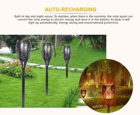 Waterproof Solar Flame Flickering Lamp