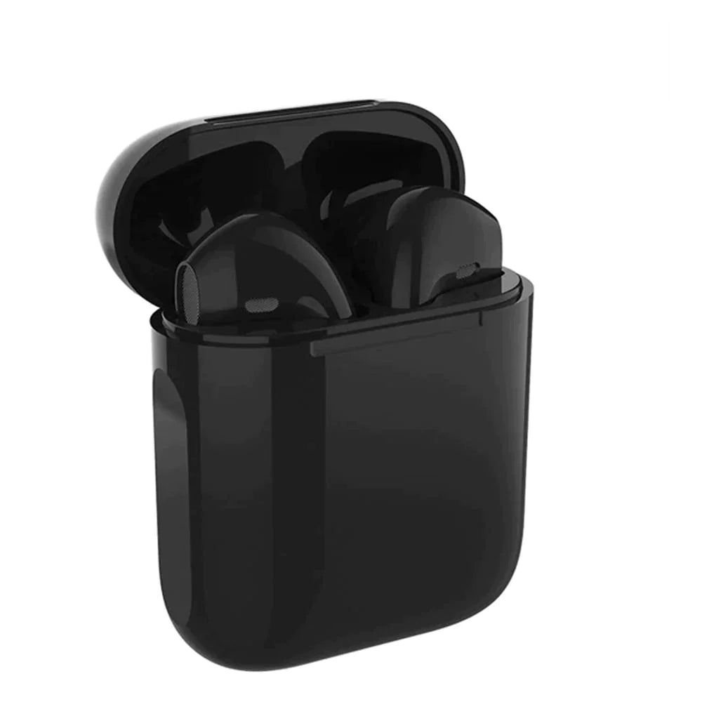 Wireless Earbuds, Bluetooth 5.0 Earphones with Deep Bass Hi-Fi Stereo Sound and Super Mini Charging Case Earphone EvoFine Black 