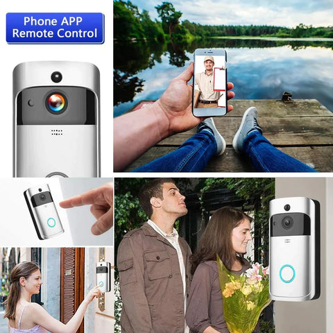 Wireless HD 720P Video Doorbell - Infrared Night Vision Motion Detection