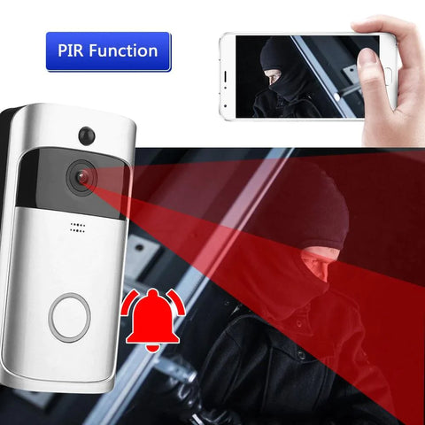 Wireless HD 720P Video Doorbell - Infrared Night Vision Motion Detection