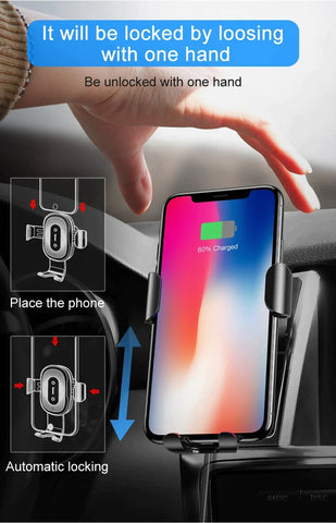 Wireless Phone Car Charger Mount - Super Fast Charging