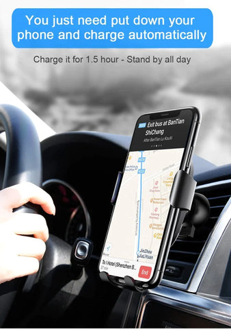 Wireless Phone Car Charger Mount - Super Fast Charging