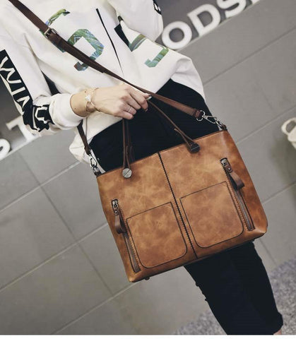 Women Causal Shoulder Leather Handbag All-Purpose Use